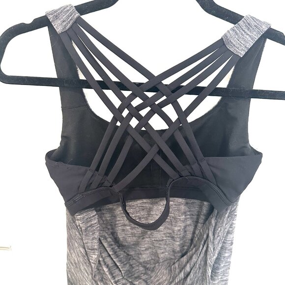 Lululemon Free to be Wild Strappy Tank Top Built in Bra Semi-Open Back SIZE 8 - Picture 5 of 5